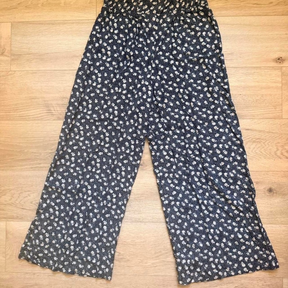 Vintage 90s Tracy Evans Floral Wide Leg Palazzo Pants